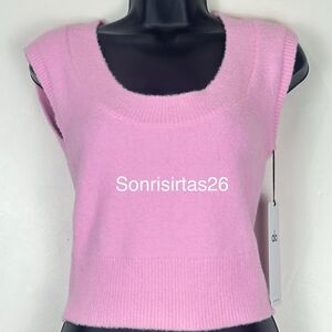 Alo Yoga Snuggle Up Sweater Short Sleeve Pink S NWT Limited Edition Sold Out